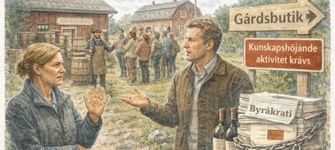 Gårdsförsäljning av alkohol tillåten men reglerna gör det onödigt krånglig